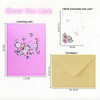SVNXI Greeting Cards with Envelopes, Pop-up Style,Butterfly Card for Mother's