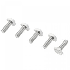 sourcing map Square Head Bolt, 5pcs M8x20mm Fully Thread 304 Stainless Steel Grade C Square Machine Screws