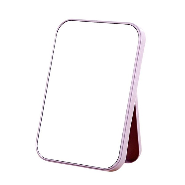 Make-up Mirror Cosmetic Portable Makeup Mirror Desktop Mirror Cosmetic Makeup Mirror for Travel (Lavender)
