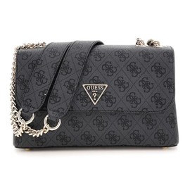 GUESS Eco Erica Convertible Xbody Flap Bag Coal Logo, Coal logo