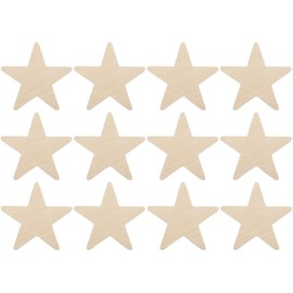 Creative Hobbies® 3.5 Inch Unfinished Wooden Shapes - Ready to Paint or Decorate Star Shape | 12 Pack