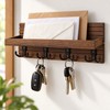 Wall Mounted Wooden Key Holder for Entryway Organization – Rustic