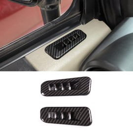 PIUGILH Door Air Outlet Conditioner Vent Protection Trim Cover Trim Interior Accessories for Hummer H2 2003-2007 (Carbon Fiber Style)
