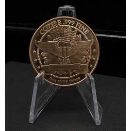 1 Oz Copper Round-Trump Defender Of Freedom