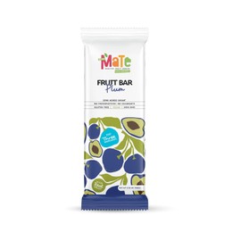 Mate Apple + Plum Healthy Snack, 100% Natural Real Fruit Bar & Gluten-Free & Vegan & Non GMO & Kosher - Zero Added Sugar, No Preservatives and No Colorant - 24 Pack