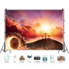 Resurrection Backdrop for Church 7x5ft Fabric Easter Religious Theme Empty