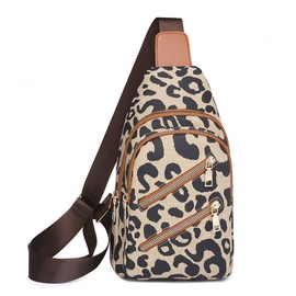 NAOYQ Small Backpack Crossbody Sling Bag Shoulder Bag Women's Bum Bag Small Chest Bag Women's PU Leather Oxford Cloth for Outdoor Sports Shoulder Bag Vintage Waterproof with Wide Strap, b