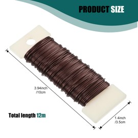 6 Rolls 112 Yards Floral Flexible Paddle Wire Floral Bind Wire for Crafts, Garland and Floral Flower Arrangements DIY Craft, Holiday Decoration (Green, Coffee, Silver, Gold, Black, White)