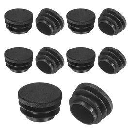 M METERXITY 10-Pack Round Plastic Hole Plugs, 1" (25mm) Plastic Tubing End Caps for Patio/Chairs/Fences, Metal Tubing Leg Cap, Furniture Pipe Insert Sliders Glides