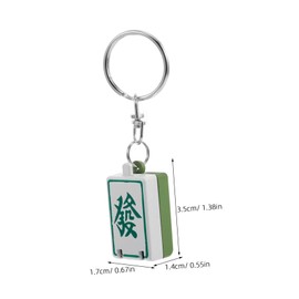 Outanaya Mini Mahjong Nail Clippers with Keychain Compact Foldable Design for Travel Stylish Mahjong Tile Keyring Versatile Portable Nail Trimmers for Adults