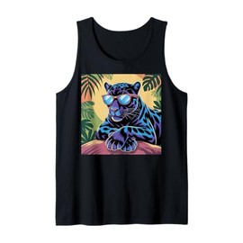 Black Panther Sunglass Girl Boys Vintage Black Panther Party Tank Top