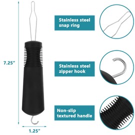 1 x Arthritis Button Hook, Dressing Aid Button Hook, Bandage Aid Button Hook, Button Hook, Tool Clothes Button Hook, for Arthritis Disabled and Seniors, One-Hand Operation Tool