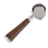 51mm Bottomless Portafilter 3 Ear Stainless Steel Wood Handle Detachable