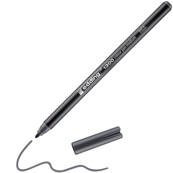 edding 1300 Fasermaler medium - grau - 1 Stift -