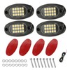 Winunite 4 Pods White Rock Lights 6000K Pure White UnderGlow