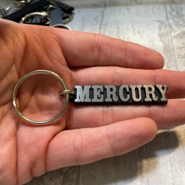NOS Vintage Mercury Keychain Metal Heavy