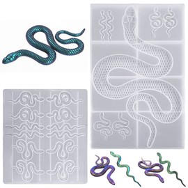 AFUNTA - Molde de resina epoxi para aretes, molde de silicona en forma de serpiente para llavero, molde de resina para manualidades de fundición de resina, aretes de mujer, suministros de joyería