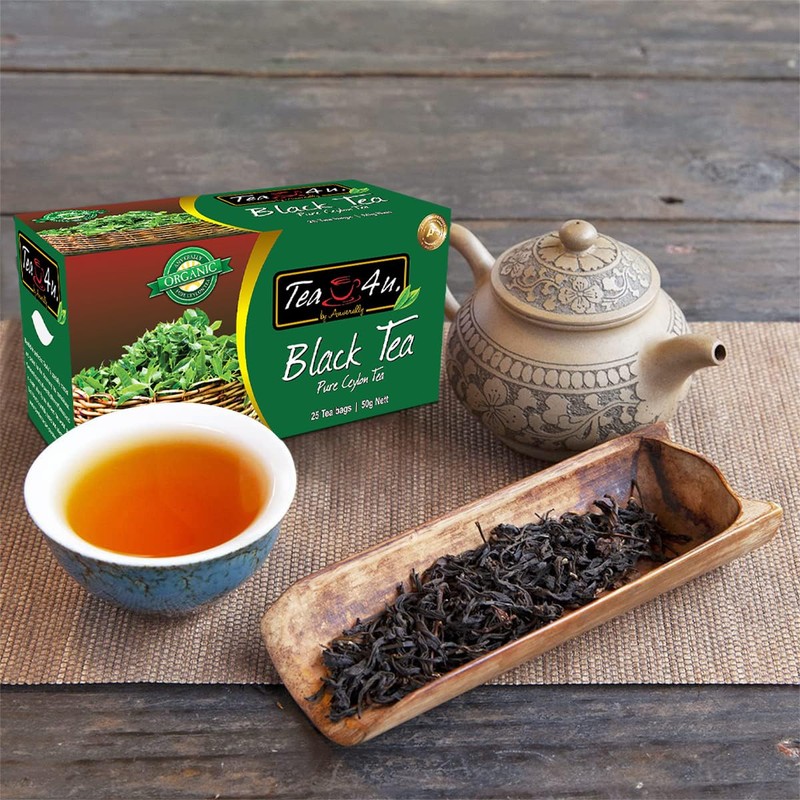Tea4U Organic Black Ceylon TeaBags - Ideal Quality from Sri