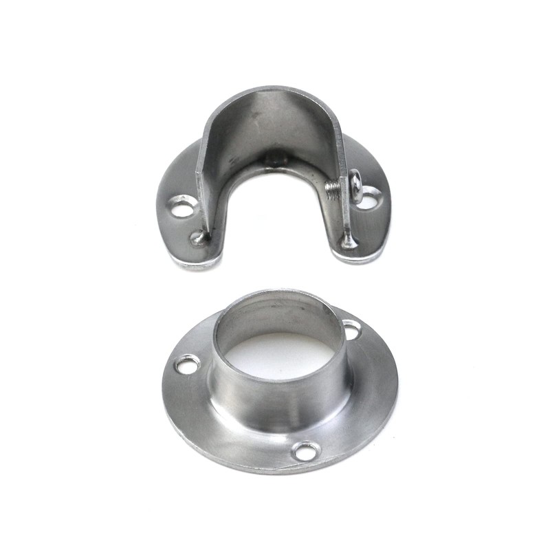 Tighall 6PCS Heavy Duty Stainless Steel Closet Pole Sockets Rod