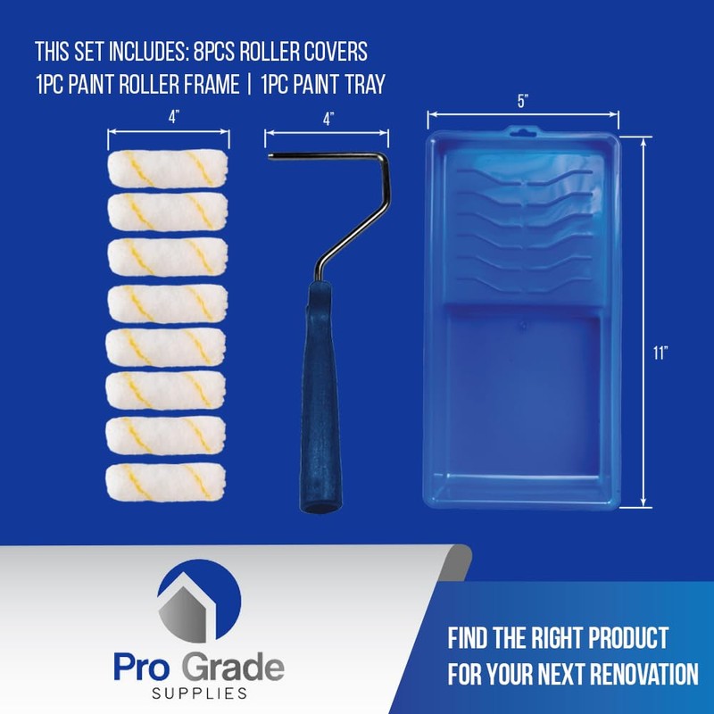 Pro Grade - Paint Roller Tool Kit - 10 Piece