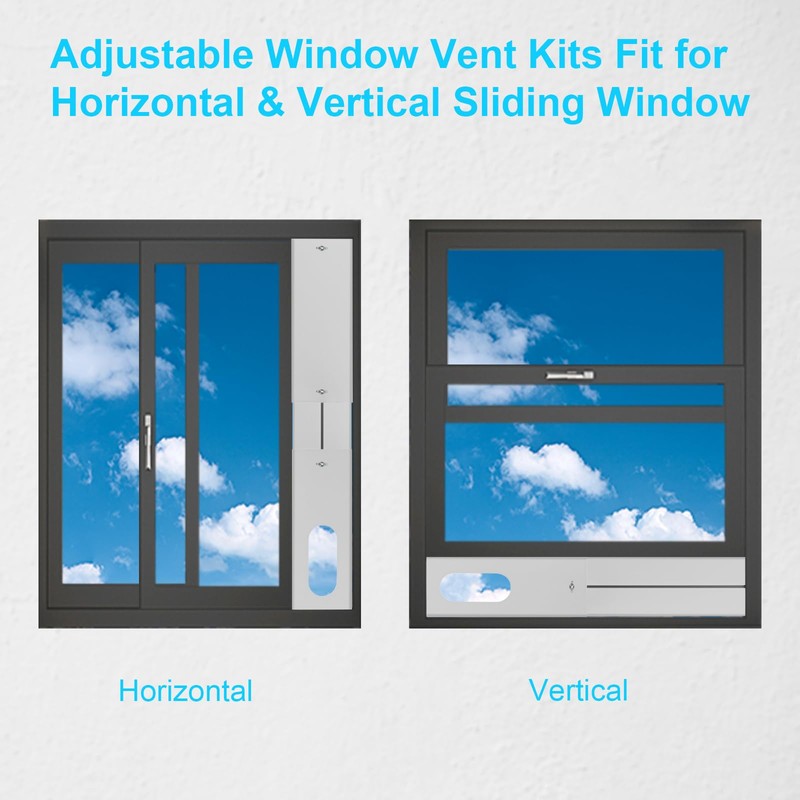 KLOLKUTTA Portable Air Conditioner Window Kit with Coupler, 5.9 Inch