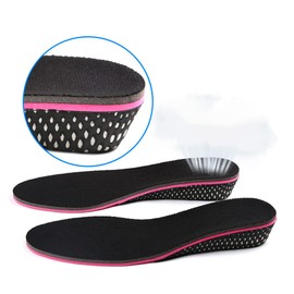 Gatuida 2pcs Eva Insoles Shock-absorbing Sweat-absorbent Cushion Pads for Men Women for Sports and Everyday Use Black and Red