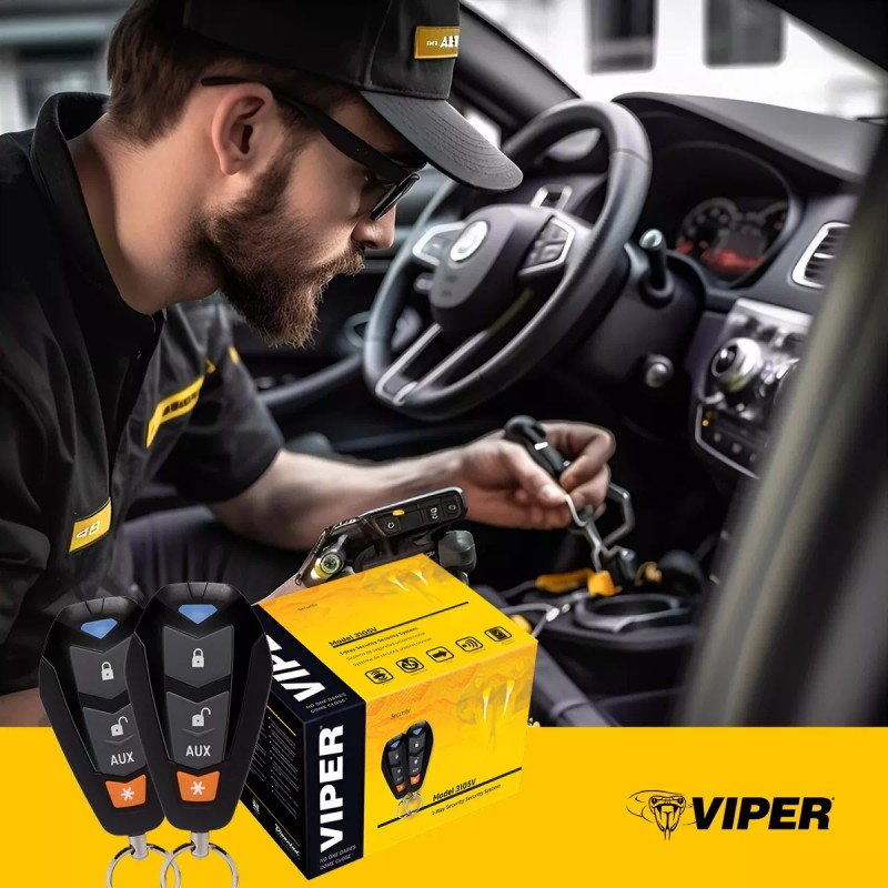 Viper Alarma Automotriz Viper 3400v Con 2 Controles Sirena Sensor