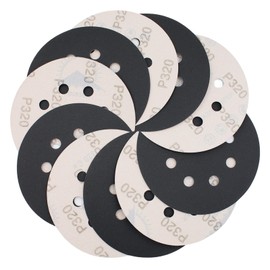 Akjwp 110PCS Wet Dry Sanding Discs, 5 Inch 8 Holes Hook and Loop Sandpaper 320 Grit Random Orbital Sander for Wood Automotive Metal Plastic Sanding Polishing