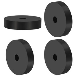PATIKIL Multi Purpose Rubber Spacer, 4 Pcs 8mm ID x 45 OD x 10mm T Neoprene Round Anti-Vibration Isolation Pads Isolator Rubber Bushings Spacer Washer for HVAC Bolts Car Accessories