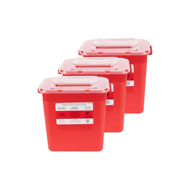Alcedo Sharps Contenedor para uso doméstico de 2 galones (paquete