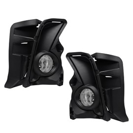 1 Pair Fog Lights Replacement for Toyota Highlander 2017 2018 2019 Clear Lens with Bulbs Harness Switch Kit