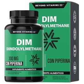 Beyond Vitamins | DIM Suplemento 300 mg | Diindolilmetano avanzado + Piperina al 95% | Cápsulas vegetales VCaps | 2 meses