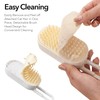 GooCare Soft 3-in-1 Silisone Spray Brush with Handle for Shedding,