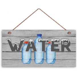 Water Wood Sign, Gray Wood Style, Drinks Summer Party Events 12x6inches(hjd158)