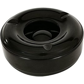 Genware NEV-AT-WIND Windproof Melamine Ashtray, Base and Lid, 5.75"