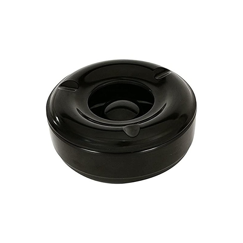 Genware NEV-AT-WIND Windproof Melamine Ashtray, Base and Lid, 5.75"