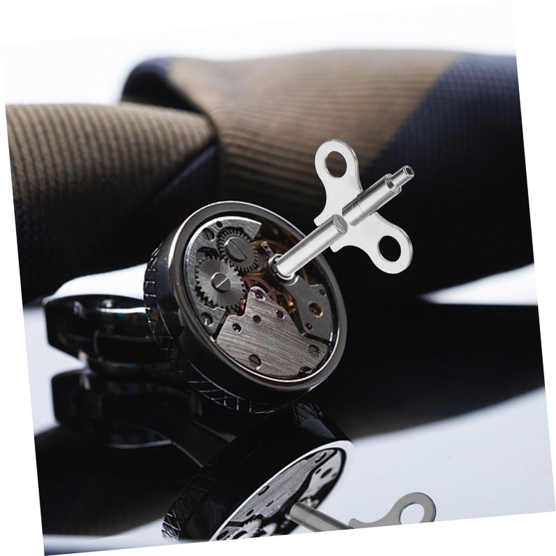 LALAFINA 2pcs Steel Clock Winding Key Durable Clock Tool Lightweight
