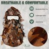 Geyoga Hunting Face Mask Turkey Leafy Camo Face Mask 3D