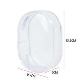 1 PCS Transparent Travel Toiletries Bags 9.5x6x13.5cm Clear Travel Toiletries Pouch PVC Portable Makeup Bags for Bathroom, Vacation