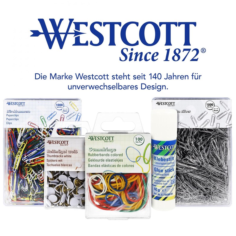 Westcott Rubber bands, pack of 100, colourful rubber rings, various