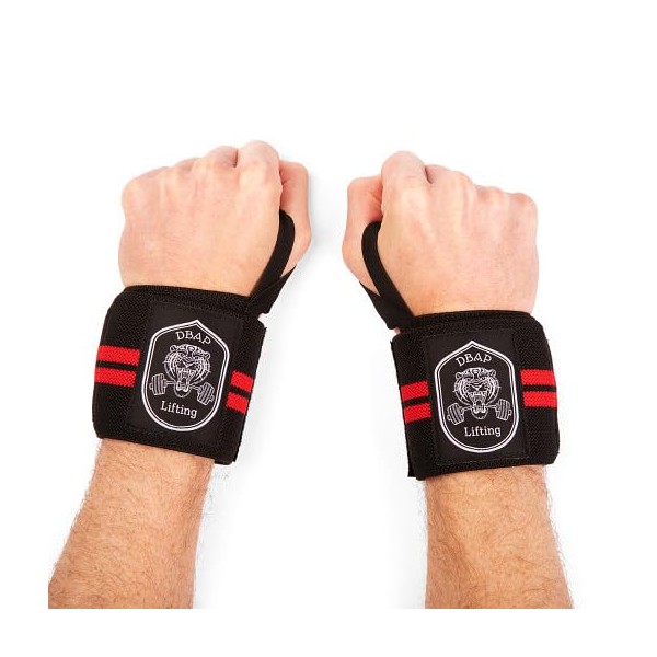 DBAP Lifting Wrist Wraps (Thin Red Line)