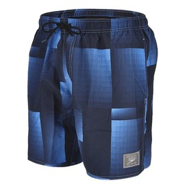 Speedo PRT CHK Leis 16 Wsht Am Men's Swimming Trunks, Men, Badeshorts Prt Chk Leis 16 Wsht AM, navy/Blue