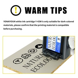 YONAIYOUN Handheld Inkjet Printer Ink Cartridge 42ml Solvent Fast Dry Ink Replacement with 0.5inch Nozzel for Handheld Inkjet Printer Gun D10,P15, T10,B10(Black)