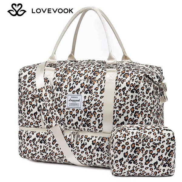 LOVEVOOK Weekender Bag Travel Duffel Bag with Shoe Compartment and