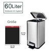 RULDGEE Sacchi della spazzatura da 60 l, con coulisse, 40