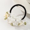 Lovef Girl Women Pearl Flower Hair Accessories Elastic Ties Hair