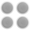 Rockville CCL6T 6" 70V Commercial Ceiling Speakers (4-Pack), White, High-Performance