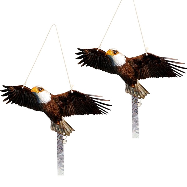 Kungfu Mall Bird Scarer, 2PCS Fake Owls to Keep Birds