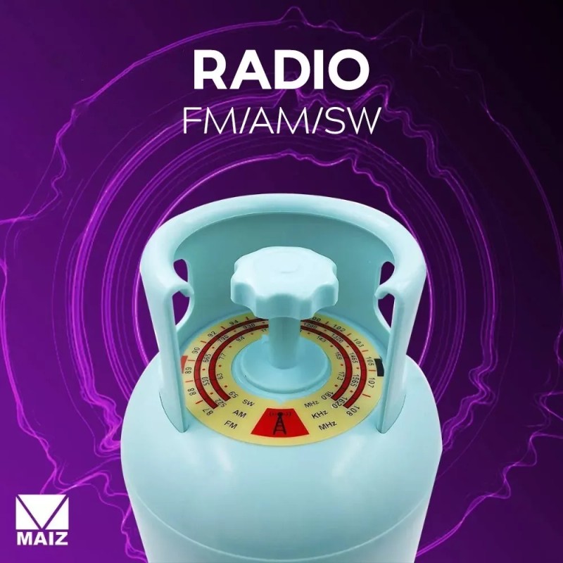 Maíz Bocina Bluetooht Radio Fm/am/sw/tws/aux/tfcard Tanque De Gas
