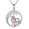 VONALA Girls and Horse Necklace for Girls 925 Sterling Silver